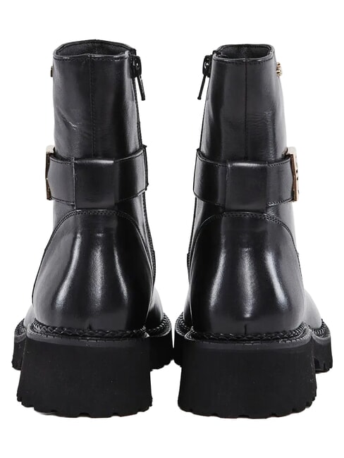 LESLEY Ghete din piele pentru gleznă BLACK - Pantofi femei