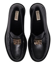 GAUD&Igrave; LUDMILLA Mocasini din piele BLACK - Pantofi femei - 4