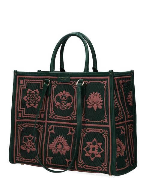 ATENA LHASA Geantă triplă de portabilitate operă verde - Genți femei
