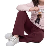 GUESS KIDS Tricou cu m&acirc;necă lungă liliac romantic - Tricou copil - 3