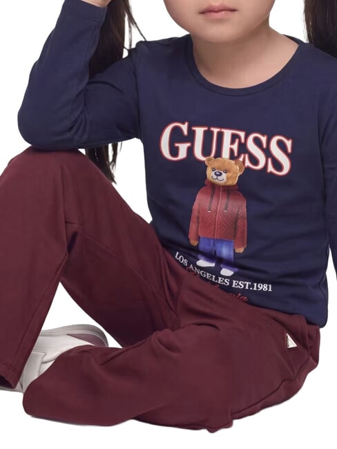 KIDS Tricou cu m&acirc;necă lungă albastru &icirc;nnegrit - Tricou copil