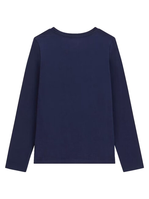 KIDS Tricou cu m&acirc;necă lungă albastru &icirc;nnegrit - Tricou copil