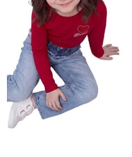 GUESS KIDS Tricou cu m&acirc;necă lungă suc de sfeclă roșie - Tricou copil - 3