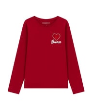 GUESS KIDS Tricou cu m&acirc;necă lungă suc de sfeclă roșie - Tricou copil - 6