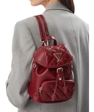 GUESS KIDS Rucsac cu buzunar frontal suc de sfeclă roșie - Saci și accesorii pentru copii - 2