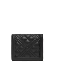 LOVE MOSCHINO QUILTED Portofel mini lac negru - Portofele femei - 3
