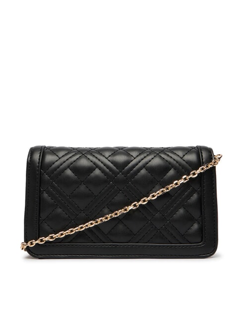 QUILTED Portofel/clutch cu curea de umăr negru - Portofele femei