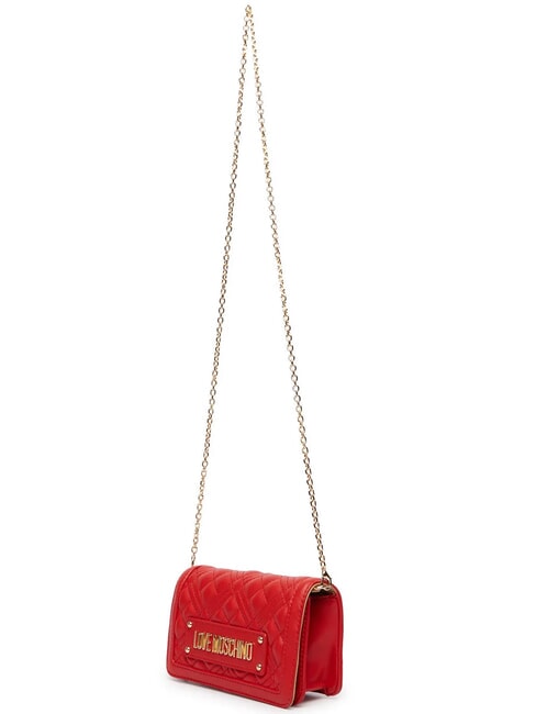 QUILTED Portofel/clutch cu curea de umăr RED - Portofele femei