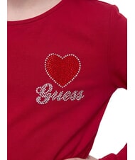 GUESS KIDS Tricou cu m&acirc;necă lungă suc de sfeclă roșie - Tricou copil - 4