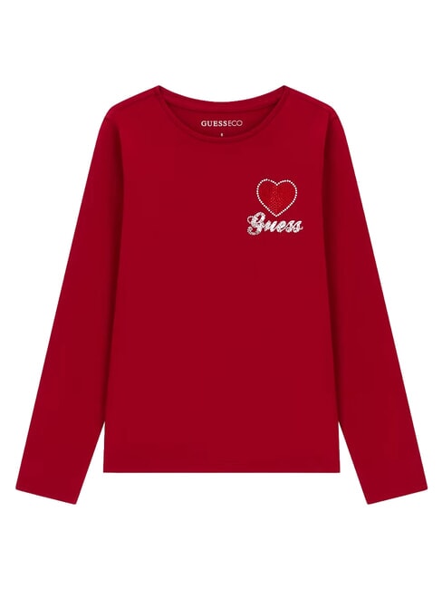 KIDS Tricou cu m&acirc;necă lungă suc de sfeclă roșie - Tricou copil