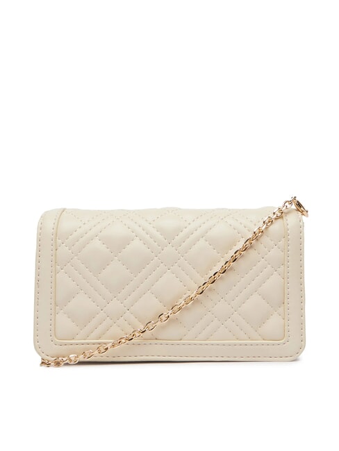 QUILTED Portofel/clutch cu curea de umăr fildeş - Portofele femei