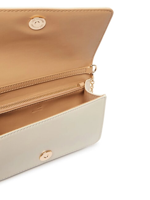QUILTED Portofel/clutch cu curea de umăr fildeş - Portofele femei