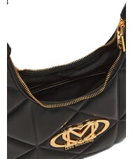 LOVE MOSCHINO EMBOSSED Q Geantă de umăr negru - Genți femei - 5