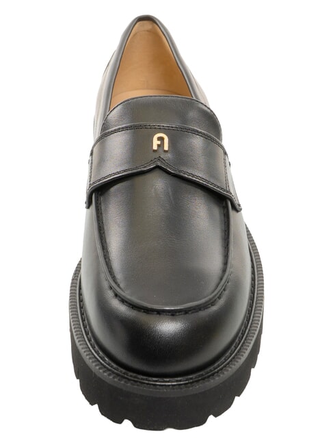 TANK Mocasini din piele negru - Pantofi femei