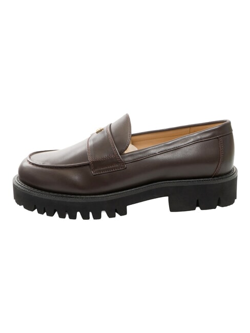 TANK Mocasini din piele ciocolată - Pantofi femei