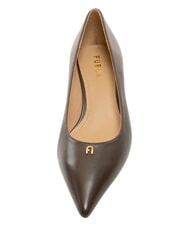 FURLA ATELIER  Decolteu din piele cu toc de 5 cm ciocolată - Pantofi femei - 4