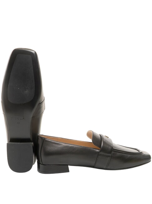 SIGNATURE  Mocasini din piele negru - Pantofi femei
