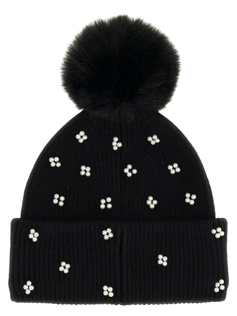 KNITTED Pălărie cu pompoane BLACK - Căciuli