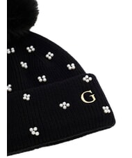 GUESS KNITTED Pălărie cu pompoane BLACK - Căciuli - 3