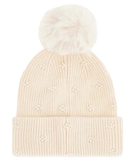 GUESS KNITTED Pălărie cu pompoane aproape alb - Căciuli - 2