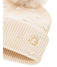 GUESS KNITTED Pălărie cu pompoane aproape alb - Căciuli - 3