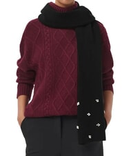 GUESS KNITTED Eșarfă cu sclipici BLACK - Eșarfe - 2