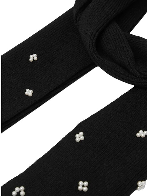 KNITTED Eșarfă cu sclipici BLACK - Eșarfe