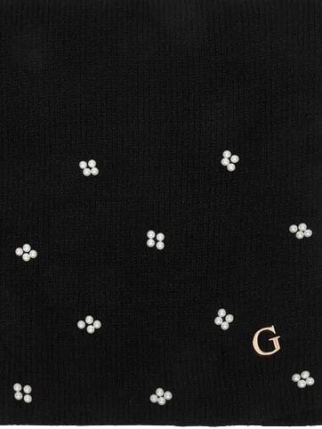 KNITTED Eșarfă cu sclipici BLACK - Eșarfe