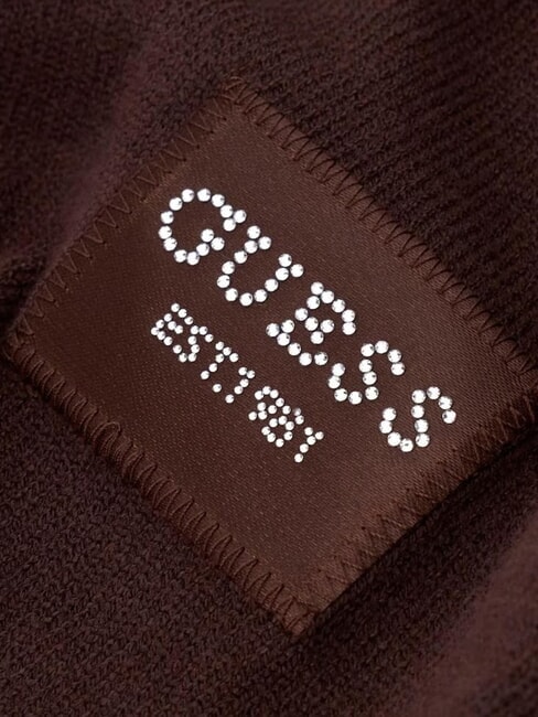 KNITTED Eșarfă cu logo maro amar - Eșarfe