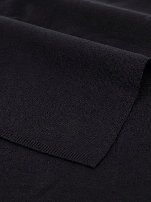 KNITTED Eșarfă cu logo BLACK - Eșarfe