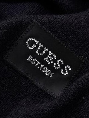 KNITTED Eșarfă cu logo BLACK - Eșarfe