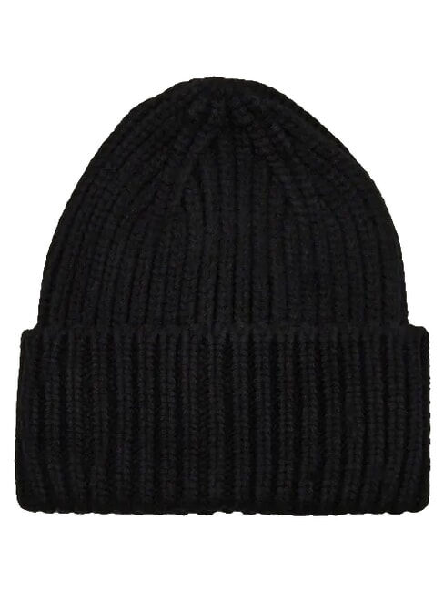 KNITTED Pălărie cu manșetă BLACK - Căciuli