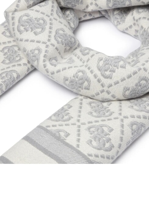 JACQUARD Eșarfă cu franjuri logo gri - Eșarfe