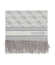 GUESS JACQUARD Eșarfă cu franjuri logo gri - Eșarfe - 4