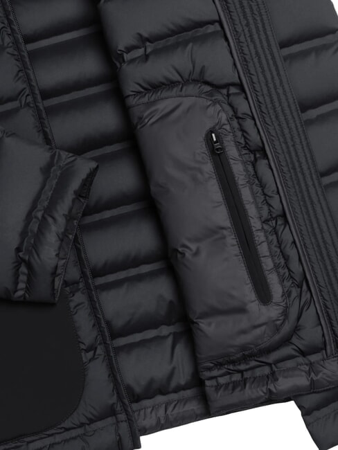 DURABILITY Jachetă de puf cu glugă negru - Jachete pentru bărbați