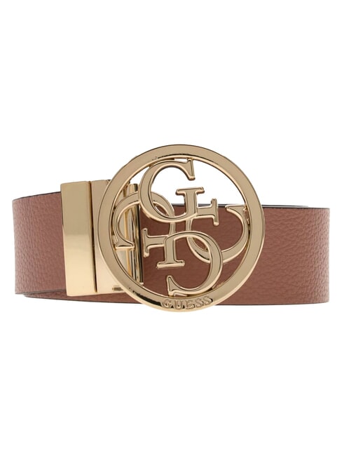 NOELLE  Centura reversibila logo latte/lemn de trandafir - Curele
