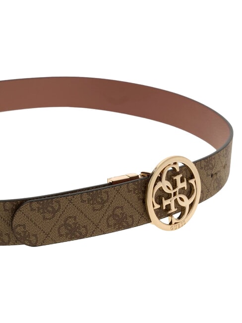 NOELLE  Centura reversibila logo latte/lemn de trandafir - Curele