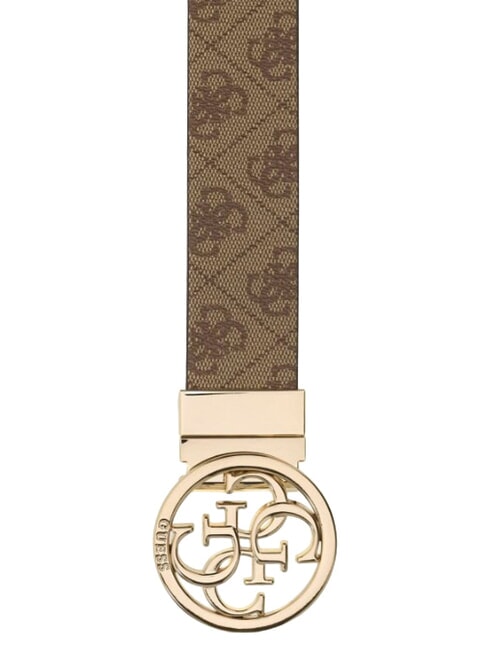 NOELLE  Centura reversibila logo latte/lemn de trandafir - Curele