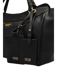 GUESS ANTONIA Geantă de m&acirc;nă cu curea de umăr BLACK - Genți femei - 4