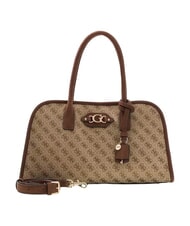 GUESS SAMANTHA Geantă de m&acirc;nă, cu curea de umăr logo latte / maro - Genți femei - 4