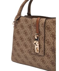 GUESS YVONNE LOGO Geantă de m&acirc;nă, cu curea de umăr LOGO LAPTE - Genți femei - 6