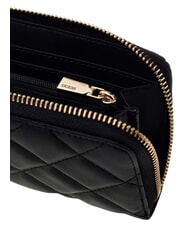 GUESS JULIET Portofel mediu cu fermoar BLACK - Portofele femei - 4