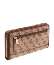 GUESS SAMANTHA Portofel mare cu fermoar logo latte / maro - Portofele femei - 3