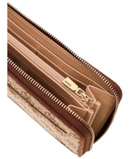 GUESS SAMANTHA Portofel mare cu fermoar logo latte / maro - Portofele femei - 4