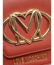 LOVE MOSCHINO OVAL FRIEZE Geantă de umăr mini rugini - Genți femei - 4