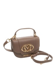 LOVE MOSCHINO OVAL FRIEZE Geantă de umăr mini ciocolată - Genți femei - 2