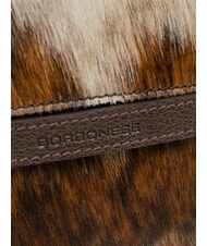 BORBONESE B-GALLERY Geantă de m&acirc;nă, cu curea de umăr natural/cenușă/cacao - Genți femei - 4