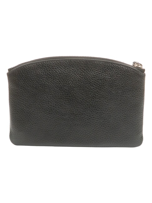 ROUNDED ENVELOPE Geantă de m&acirc;nă din piele negru - Genți femei