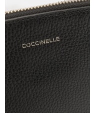 COCCINELLE ROUNDED ENVELOPE Geantă de m&acirc;nă din piele negru - Genți femei - 4