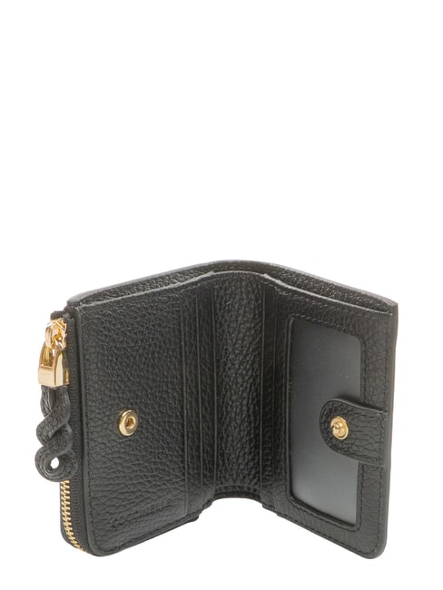 CHARLOTTE Portofel mini din piele negru - Portofele femei